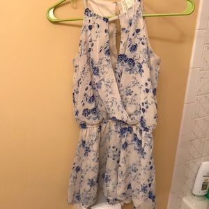 Blue floral romper!